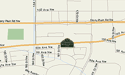 Map to the Wingate Inn Edmonton West